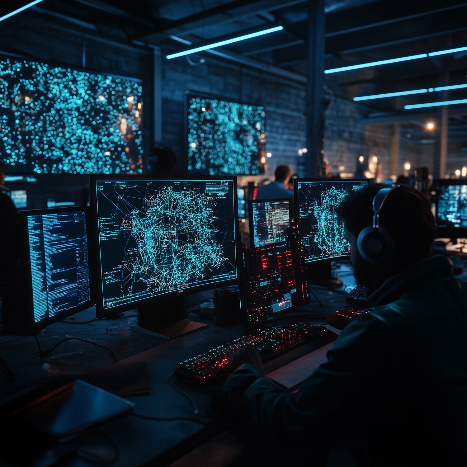 Osoba przeglądająca swój profil zdrowotny online na ekranie, otoczona ikonami symbolizującymi bezpieczeństwo i prywatność danych medycznych.