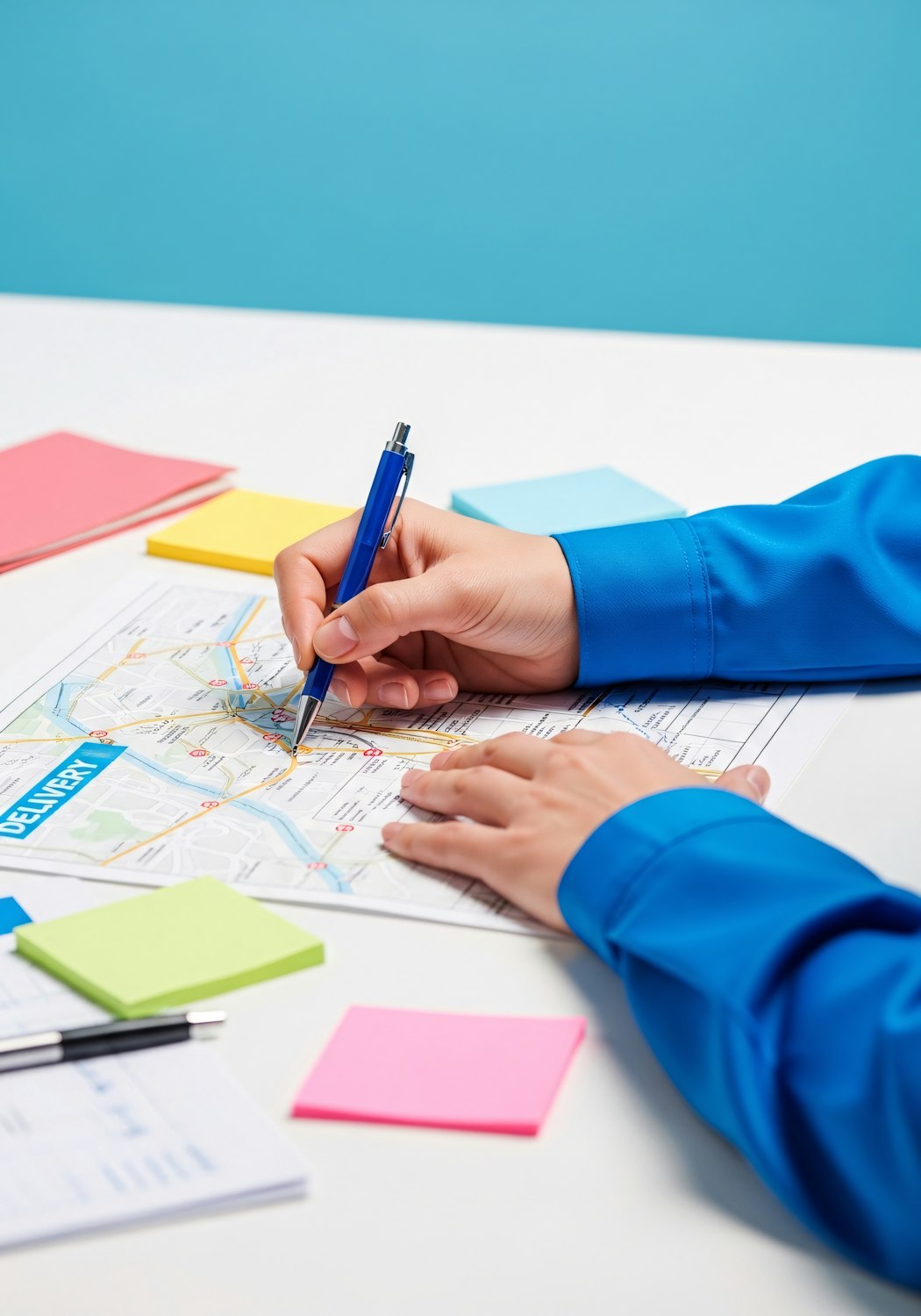 Dropshipper analizuje mapę Polski, planując optymalizację dostaw i identyfikację obszarów największego popytu.