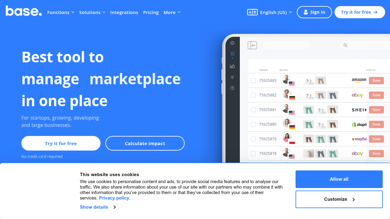 Base to platforma e-commerce oferująca narzędzia do zarządzania sklepem online i integracji z hurtowniami dropshippingowymi.