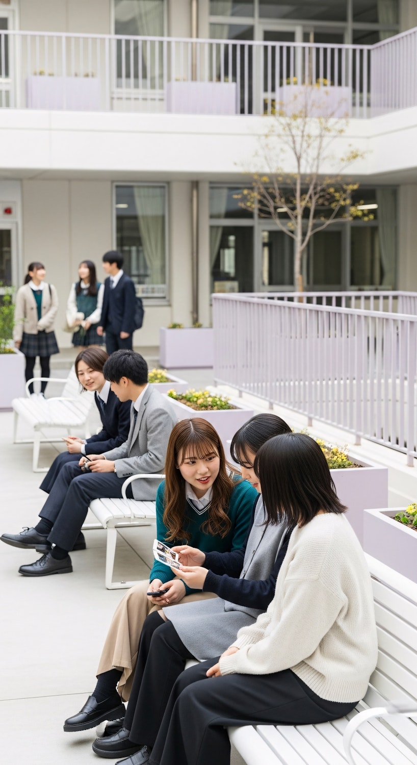 Grupa studentów wchodzi w interakcje i networkuje na wydarzeniu startupowym lub w przestrzeni coworkingowej w Krakowie.