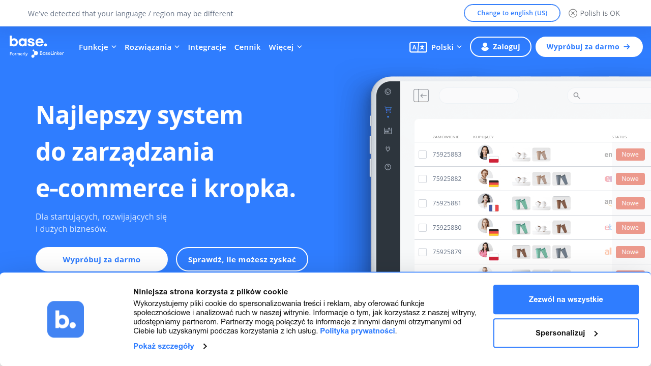 Platforma Base.com, oferująca rozwiązania e-commerce, często zawiera materiały edukacyjne i listy hurtowni dropshippingowych, wspierające rozwój biznesu.
