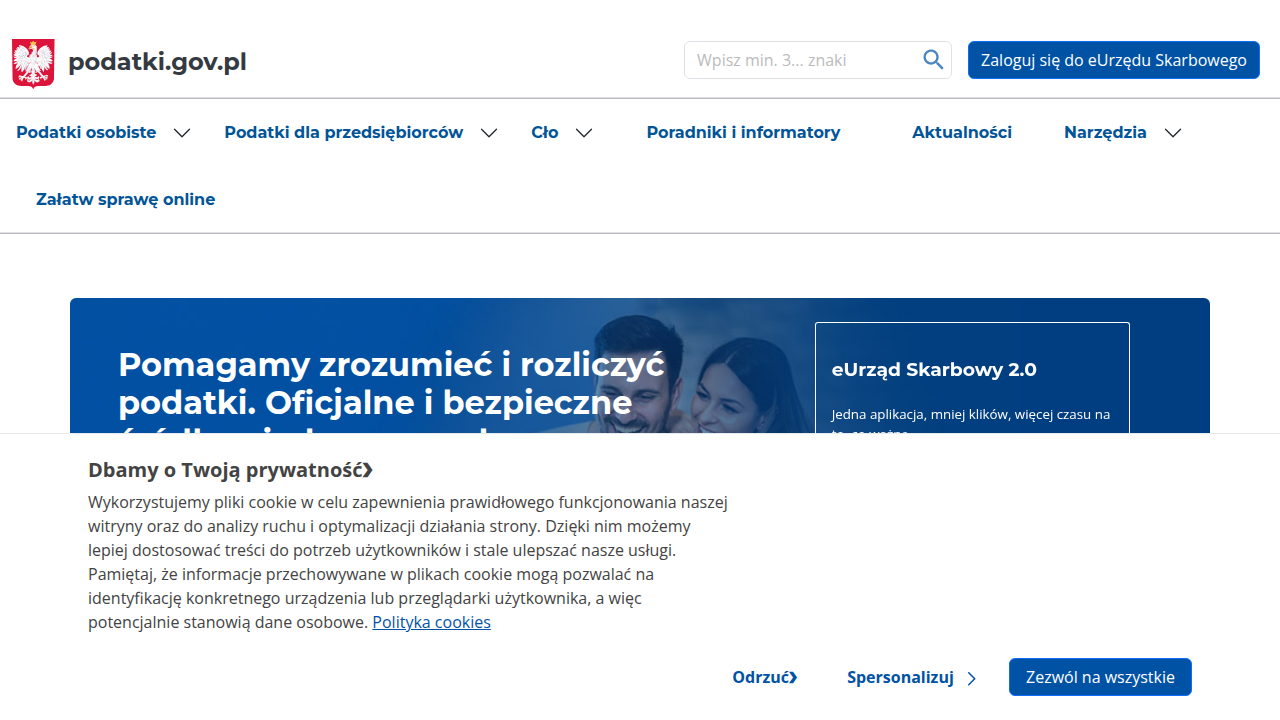 Oficjalny serwis Ministerstwa Finansów podatki.gov.pl, źródło informacji o ulgach podatkowych.