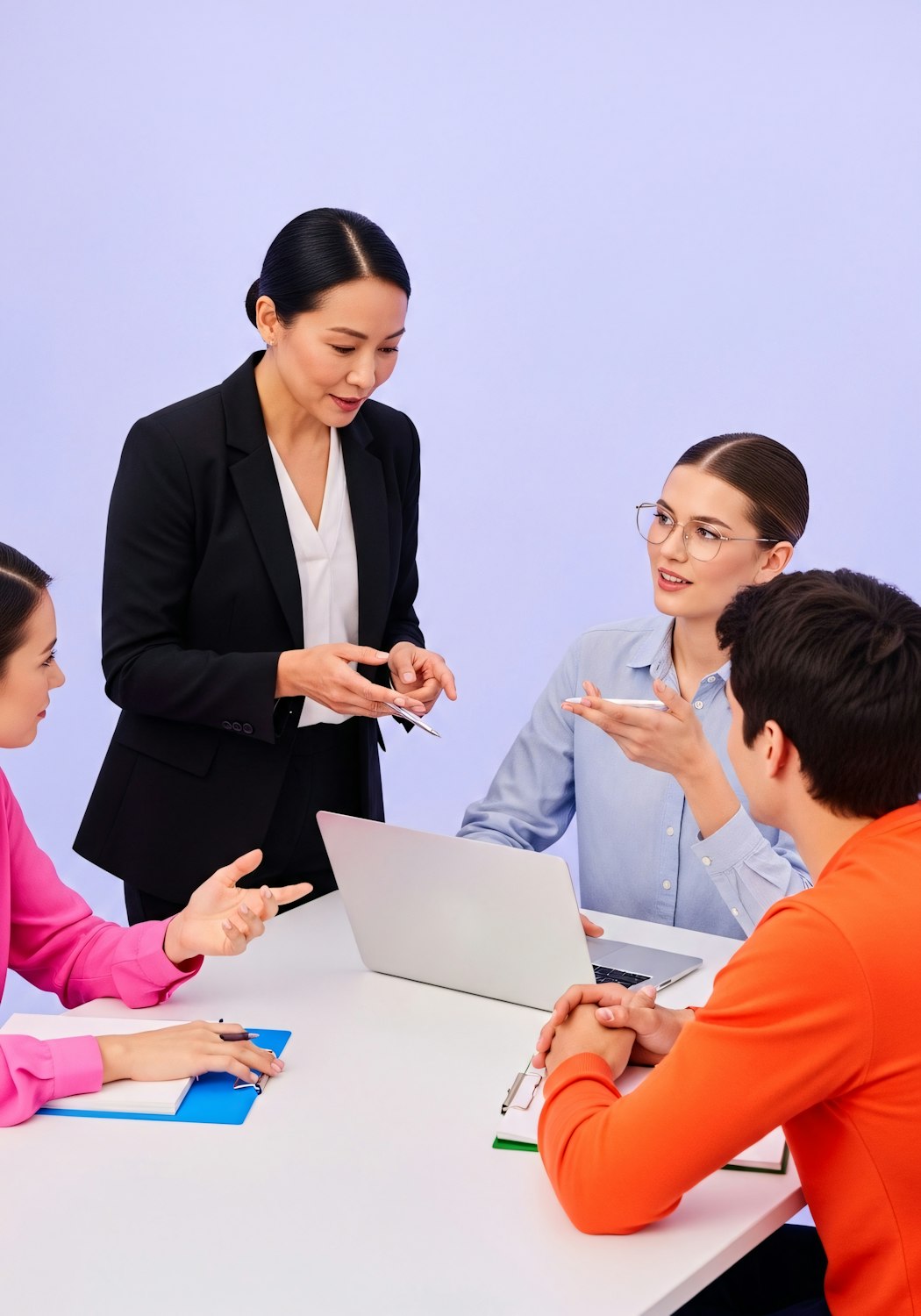 A diverse group of people engaged in an online video call or forum, with smiling faces, symbolizing the supportive and active community of BPS Online users.